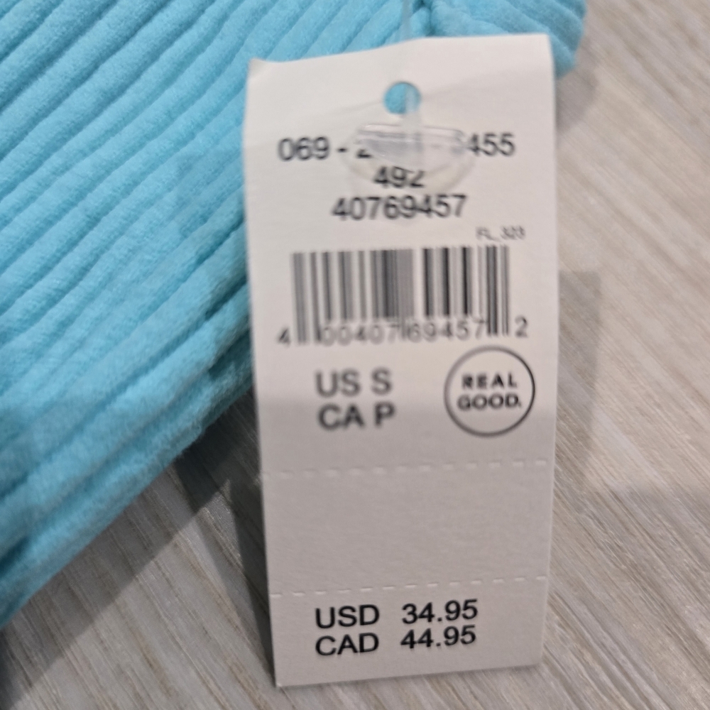 Aerie Superchill Seamless High Neck Bra Top Light Blue Size S NWT - Picture 3 of 6